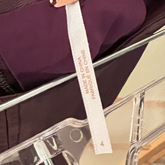 Free People Vegan Mini Skirt femme wine Sz 4 - Picture 7 of 9